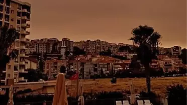 Orman yangınlarının dumanı İzmir'de gökyüzünü kapladı