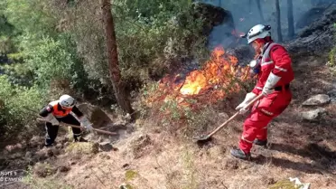 İnegöl Belediyesi İNDAK ekibi yangın bölgesinde