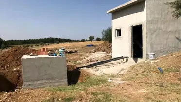Köylerde su deposu yapım çalışmaları