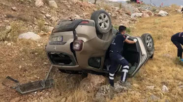 Malatya'da otomobil şarampole devrildi: 1 yaralı