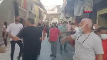 KAPALIÇARŞI'NIN GİRİŞİNDE YANGIN PANİĞİ