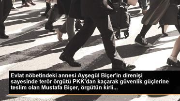 Evlat nöbetindeki annesi Ayşegül Biçer'in direnişi sayesinde terör örgütü PKK'dan kaçarak güvenlik güçlerine teslim olan Mustafa Biçer, örgütün kirli...