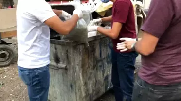 Çöp konteynerinden 28 kilogram uyuşturucu çıktı