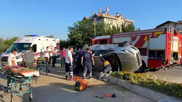 Çubuk'ta iki araç çarpıştı: 4 yaralı
