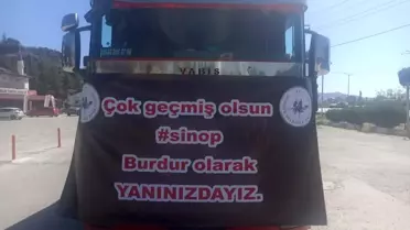 Burdur Belediyesinden Sinop'a yardım tırı