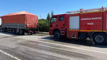 Son dakika haberleri... Kırklareli'nde seyir halindeki tırda çıkan yangın maddi hasara neden oldu.