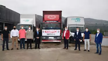 Son dakika: Karabük'ten sel felaketinin yaşandığı Kastamonu'ya yardım tırı gönderildi