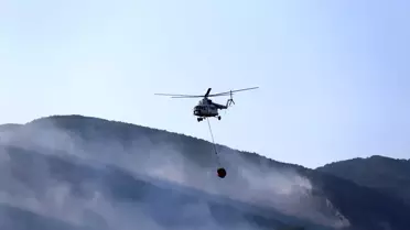 Kazdağları'ndaki yangına 29 helikopter 4 uçakla müdahale sürüyor