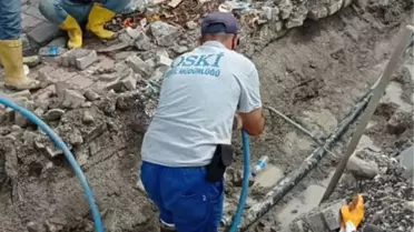 Ordulu ekipler, Bozkurt'taki sel felaketinde hasar gören içme suyu hatlarını tamir ediyor