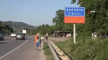 Sakarya'dan Fethiye'ye yürüyor... 5 yıldır yürüyerek seyahat eden gezgin, 'Ben hem tatil hem de spor amaçlı yürüyorum'