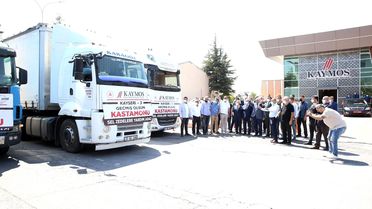 Son dakika haberleri | KAYMOS'tan sel bölgesine 13 tır mobilya yardımı