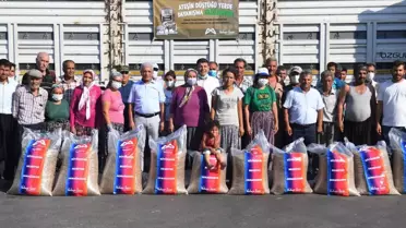 Mersin Aydıncık'taki yangın mağduru üreticilere destek