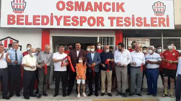 Osmancık'ta yapımı tamamlanan belediyespor sosyal tesisleri hizmete açıldı