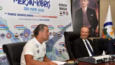 Deniz kirliliğine dikkat çekmek için Mersin'den, Kıbrıs'a yüzecek