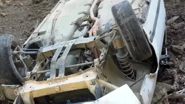 Otomobil 200 metrelik uçurumdan yuvarlandı: 2 yaralı