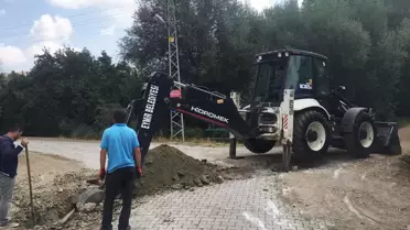 Eymir beldesinde su ve kanalizasyon çalışmaları