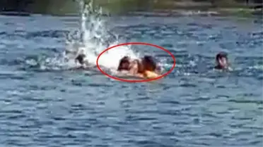 Nehirde boğulan gencin son anları kayda alınmış! İşte o görüntüler