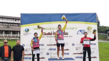 Genç milli biatloncu Ebru Tuncer'den Romanya'da bronz madalya