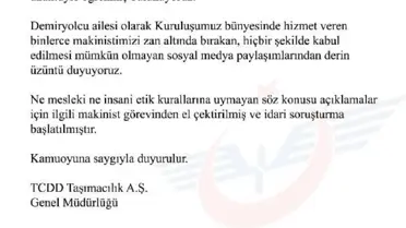 Makinistten tepki çeken yorum: Bendeki leş sayısı 16, 6 daha lazım iki takım için (2)