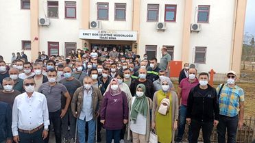 Eti Maden işçilerinden eylem