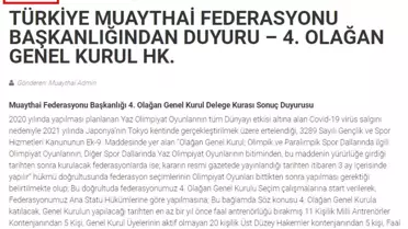 Muaythai Federasyonu, Spor Bakanlığı'nı solladı!