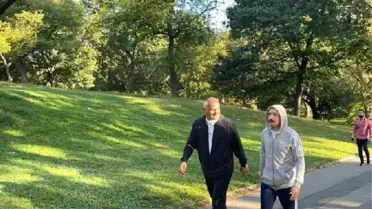 Son Dakika | Bakan Ersoy ve Bakan Muş, Central Park'ta sabah yürüyüşü yaptı