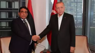 Cumhurbaşkanı Erdoğan, New York'ta Libya Başkanlık Konseyi Başkanı el-Menfi ile bir araya geldi