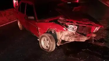 Takla atan otomobilden yaralı kurtuldu