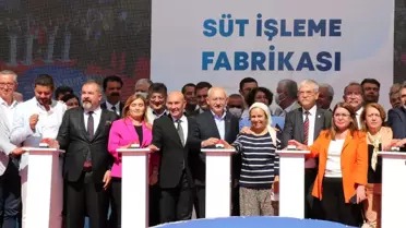 Kılıçdaroğlu süt işletme fabrikasının temel atma törenine katıldı