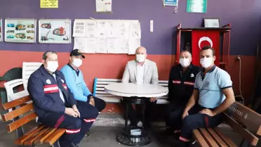 Son dakika haber... Hayrabolu Belediye Başkanı İnan'dan, itfaiyecilere ziyaret