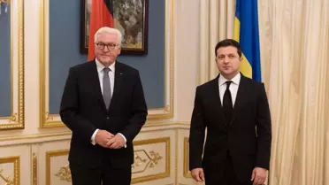 Ukrayna Devlet Başkanı Zelenskiy, Almanya Cumhurbaşkanı Steinmeier ile Kiev'de görüştü