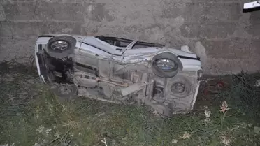 Kırşehir'de su kanalına düşen aracın sürücüsü yaralandı