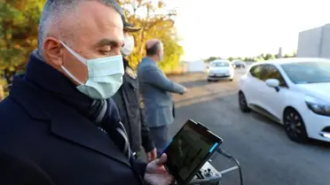 Kırklareli Valisi Bilgin, drone ile trafik denetimi yaptı