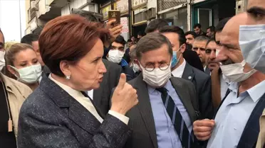 Akşener'in esnaf ziyaretinde arbede! Partililer faili meçhul sorusu soran kişinin üzerine yürüdü