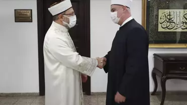 Diyanet İşleri Başkanı Erbaş, Bosna Hersek İslam Birliği Başkanı Kavazoviç'le görüştü
