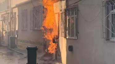 Son dakika haber... BURSA'DA DOĞAL GAZ TESİSATINDA YANGIN ÇIKTI