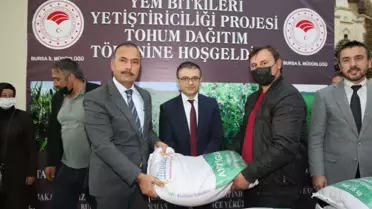 Bursa'da üreticilere yem bitkisi tohumu dağıtıldı
