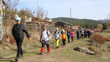 Dağcılar ve doğa tutkunları Bolu'daki kanyonda yürüyüş gerçekleştirdi