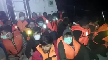 Marmaris'te 57 kaçak göçmen batmak üzereyken kurtarıldı