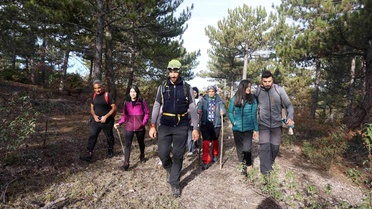 Doğa tutkunları 15 kilometrelik parkurda tarihe yolculuk yaptı