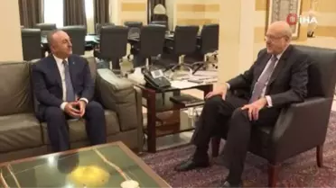 Çavuşoğlu, Lübnan Başbakanı Mikati tarafından kabul edildi
