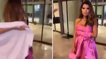 Manken Tanya Bardsley'in zor anları! Elbisesinin fermuarı patlayınca ne yapacağını şaşırdı