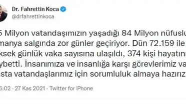 Bakan Koca'dan 'Almanya' paylaşımı