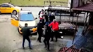RİZE'DE BIÇAK VE DEMİR ÇUBUKLARLA İŞ YERİ BASKINI KAMERADA