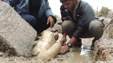 'Herkül'ün başsız heykeli bulundu! Aizanoi Antik Kenti'ndeki kazı çalışmaları mermer heykeli gün yüzüne çıkardı
