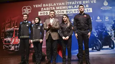 İBB'de göreve başlayan İtfaiye ve Zabıta memurları için tören düzenlendi