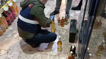 Antalya'da sahte içki denetiminde bir şüpheli yakalandı