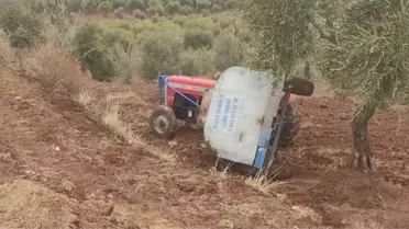 Gaziantep'te devrilen traktörün altında kalan sürücü öldü