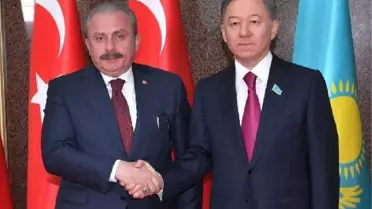 TBMM Başkanı Mustafa Şentop, Kazakistan meclis başkanı Nigmatulin ile görüştü