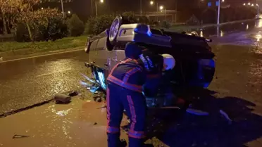 Ordu'da devrilen otomobilin sürücüsü öldü
